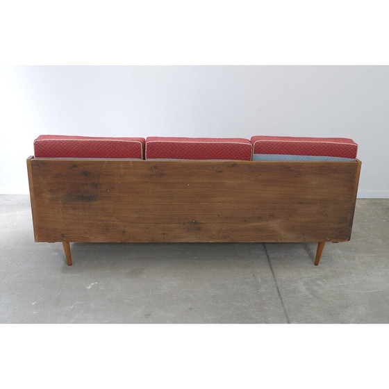 Image 1 of Vintage beech folding sofa bed for Drevotvar, Czechoslovakia 1970