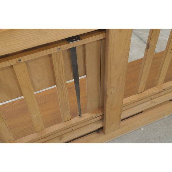Image 1 of Vintage beech folding sofa bed for Drevotvar, Czechoslovakia 1970