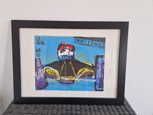 Nice List With Screen Print By Jos Verstappen Of Herman Brood - Monfort 2000