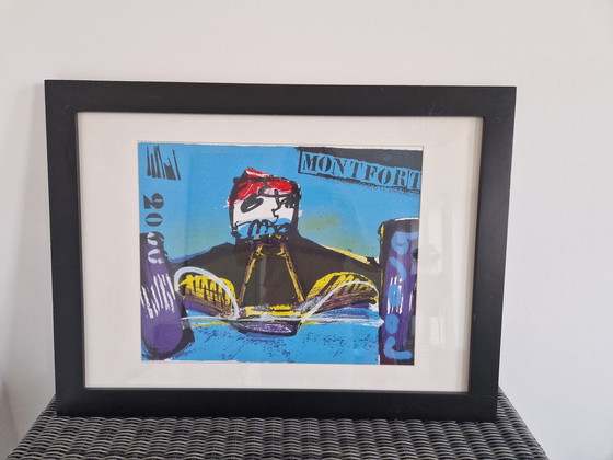 Image 1 of Nice List With Screen Print By Jos Verstappen Of Herman Brood - Monfort 2000