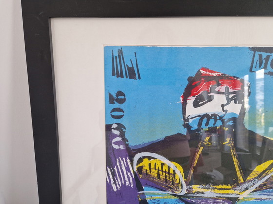 Image 1 of Nice List With Screen Print By Jos Verstappen Of Herman Brood - Monfort 2000