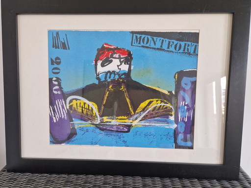 Nice List With Screen Print By Jos Verstappen Of Herman Brood - Monfort 2000