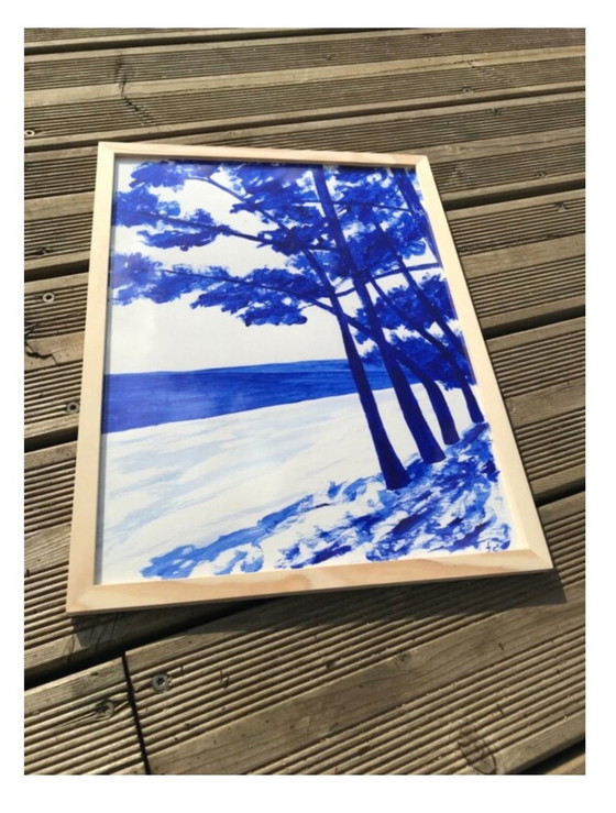 Image 1 of Acrylic On Paper By Frédéric Cadiou