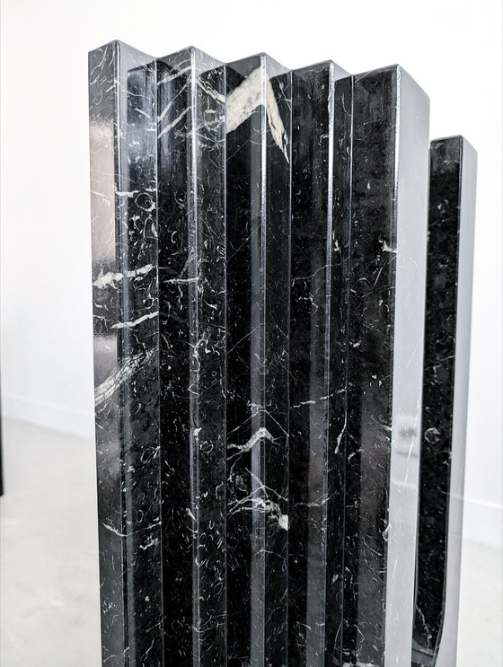 Image 1 of Cattelan Glass & Black Marble Dining Table By Carlo Scarpa