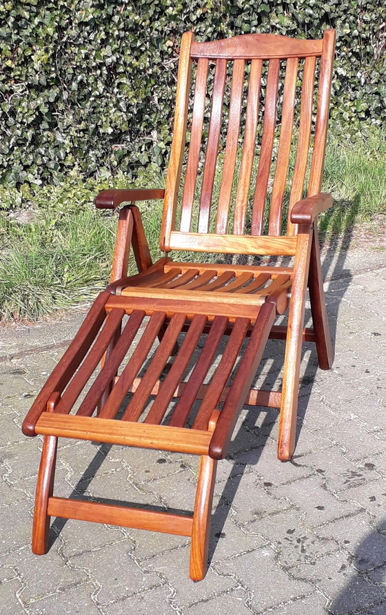 Image 1 of Alexander Rose Bengal Roble Ascot folding recliner with footstool