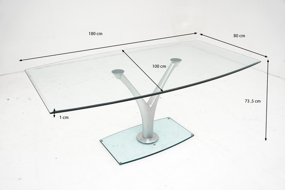 Image 1 of Rolf Benz 1210 dining table glass table