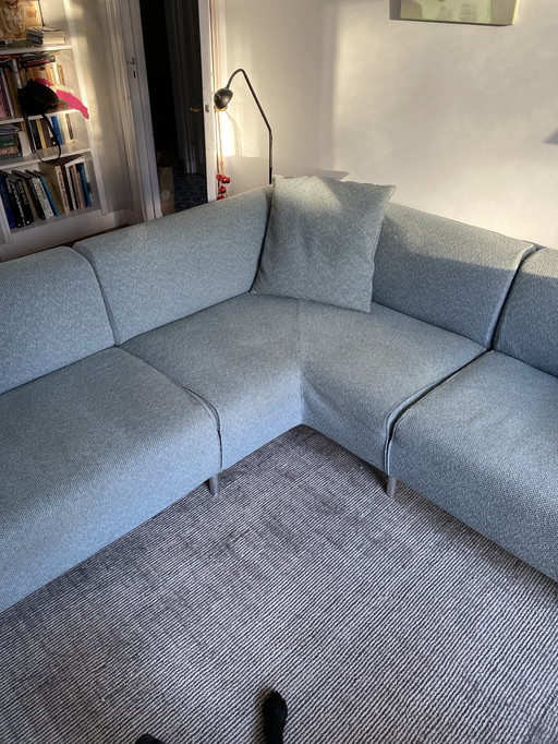 Piero Lissoni '250 Met' Three-Piece Corner Sofa For Cassina Light Blue