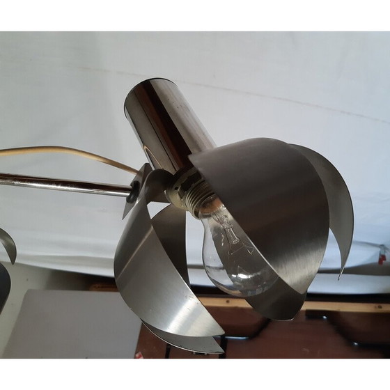 Image 1 of Vintage metal flower chandelier, 1970