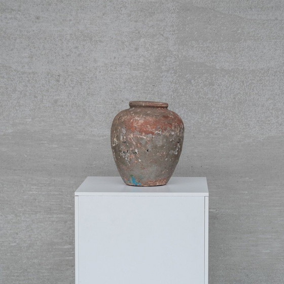 Image 1 of Vintage ceramic vase with multi-layer painting, Italy 1900