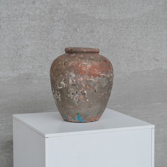 Image 1 of Vintage ceramic vase with multi-layer painting, Italy 1900