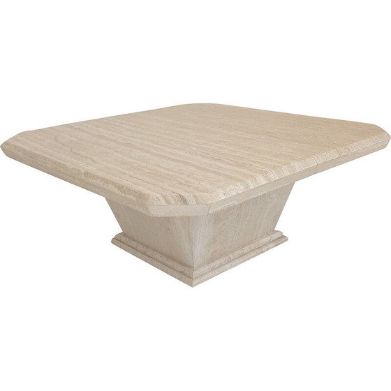 Image 1 of Vintage Italian travertine coffee table, 1980s