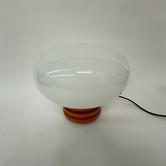 Image 1 of Lampe de table Doria leuchten space age orange mel glass