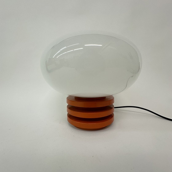 Image 1 of Lampe de table Doria leuchten space age orange mel glass