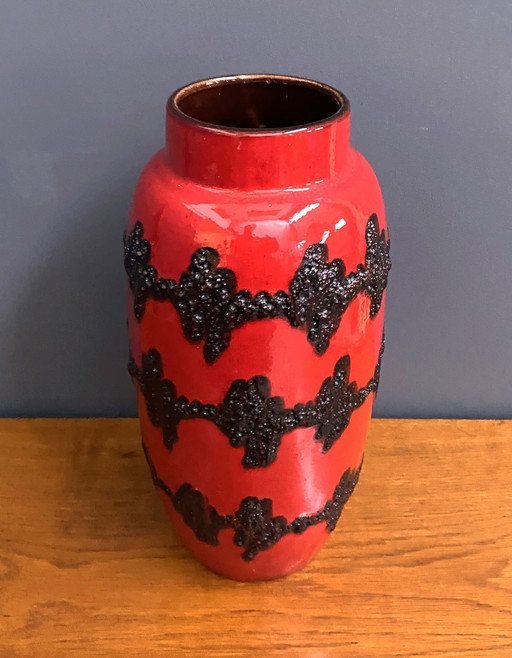 Vat Lava Vase By Scheurich Germany Model 553-38 Heartbeat 