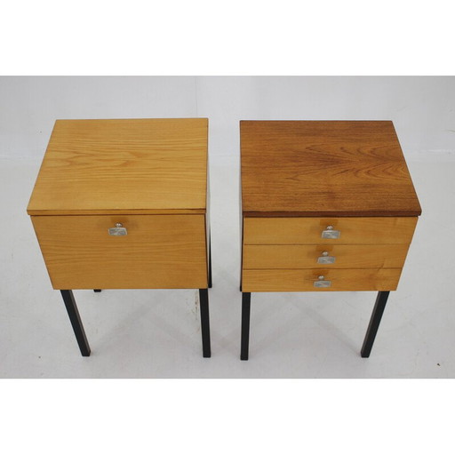 Pair of vintage night stands by Up Zavody, Czechoslovakia 1970