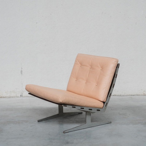 Image 1 of Vintage "Caravelle" chair in steel and leather by Paul Leidersdorff, Denmark 1960