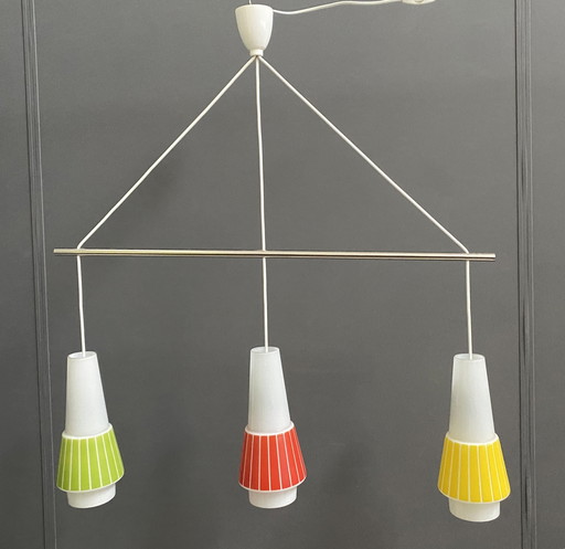 1950s pendant lamp mid century