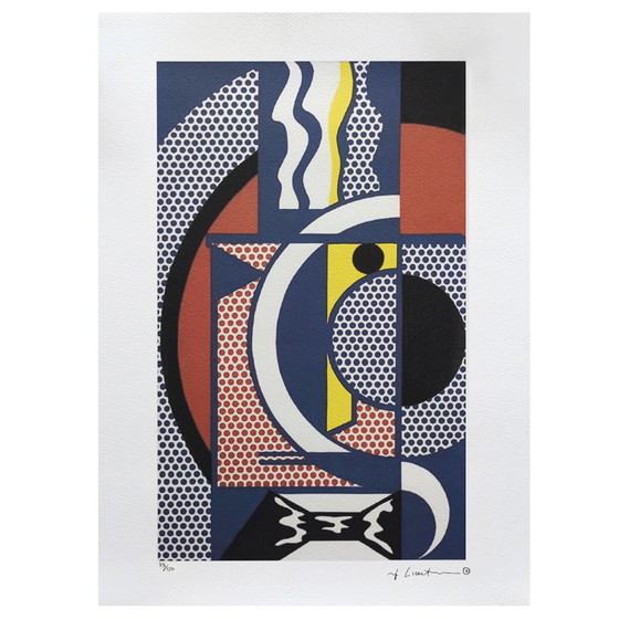 Image 1 of Vintage Roy Lichtenstein "Modern Head n.1" Limited Edition Lithograph