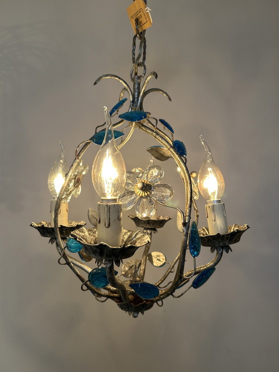Image 1 of Lampadario di design Banci Firenze Lampada a sospensione Dettaglio blu