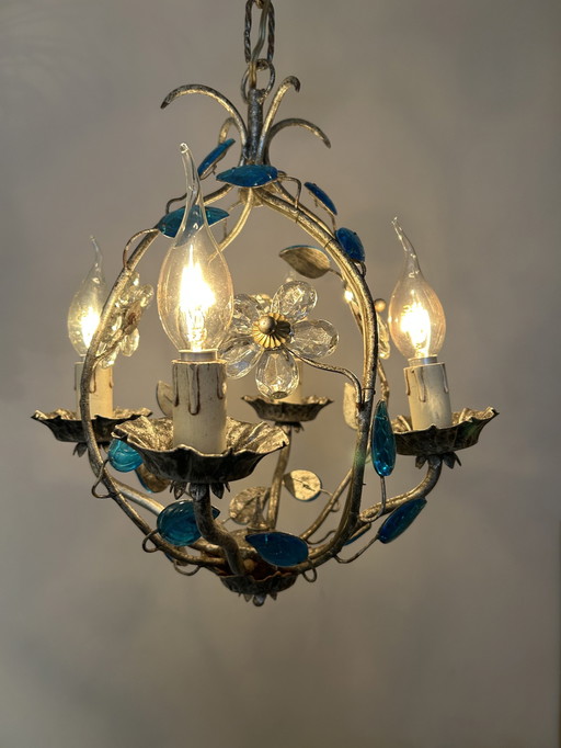 Banci Firenze Design Chandelier Pendant Lamp Blue Detail