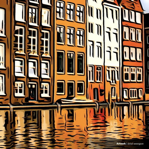 Amsterdam canal houses artwork