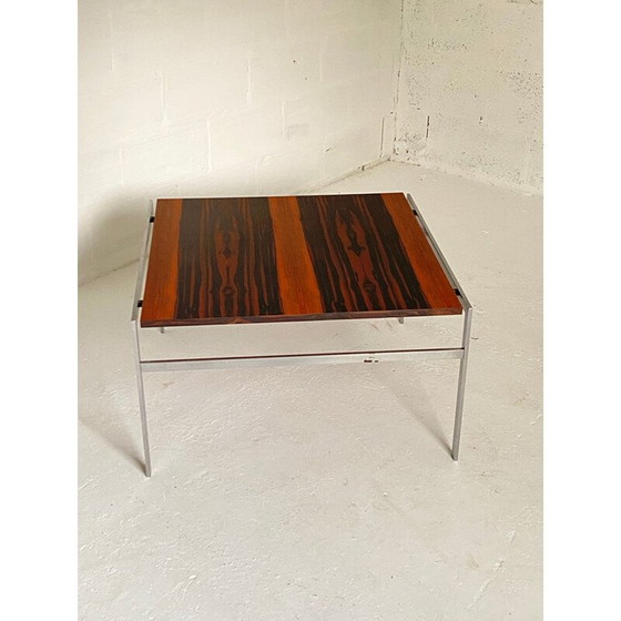 Image 1 of Vintage coffee table in brushed steel by Preben Fabricius and Jorgen Kastholm for Bo-Ex, Denmark 1960