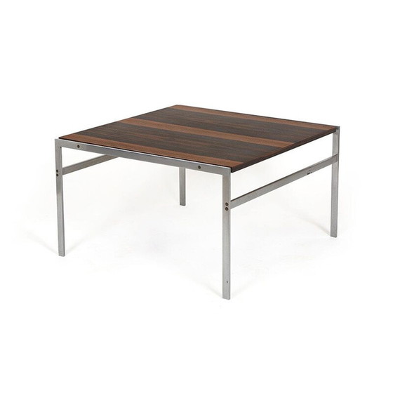 Image 1 of Vintage coffee table in brushed steel by Preben Fabricius and Jorgen Kastholm for Bo-Ex, Denmark 1960