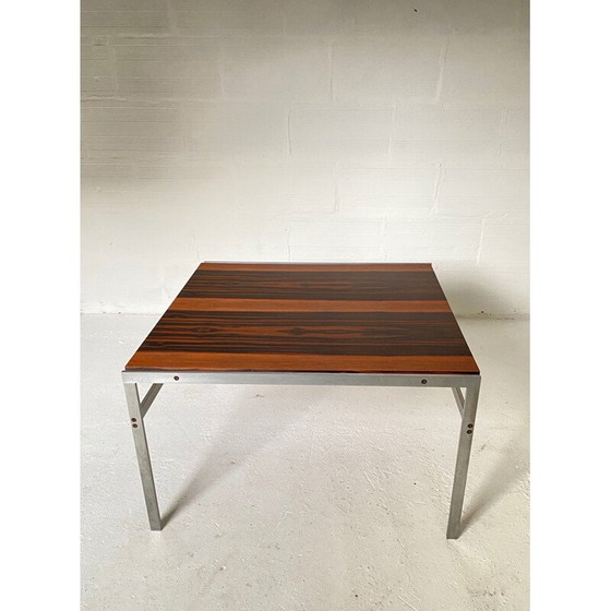 Image 1 of Vintage coffee table in brushed steel by Preben Fabricius and Jorgen Kastholm for Bo-Ex, Denmark 1960