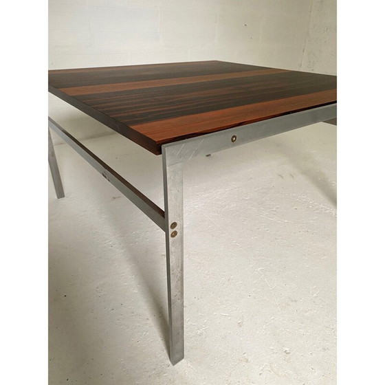Image 1 of Vintage coffee table in brushed steel by Preben Fabricius and Jorgen Kastholm for Bo-Ex, Denmark 1960