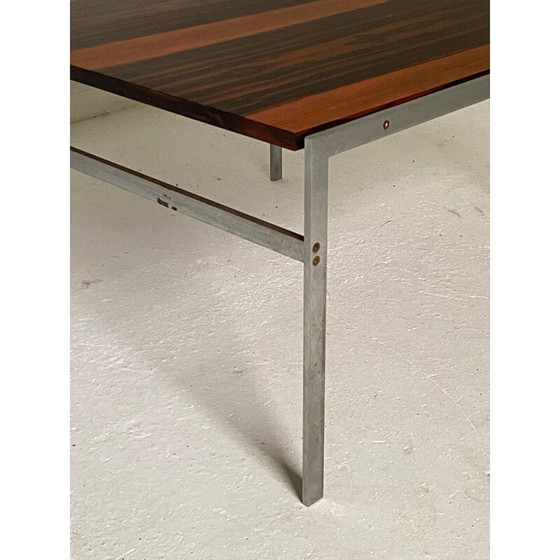 Image 1 of Vintage coffee table in brushed steel by Preben Fabricius and Jorgen Kastholm for Bo-Ex, Denmark 1960