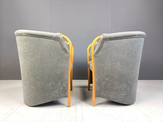 Image 1 of Pair Of Italian Armchairs, 1980S