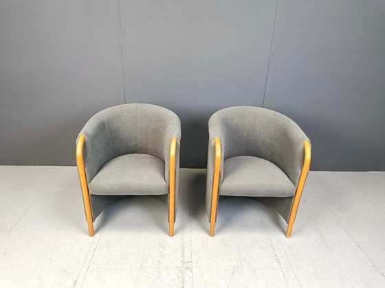 Image 1 of Pair Of Italian Armchairs, 1980S