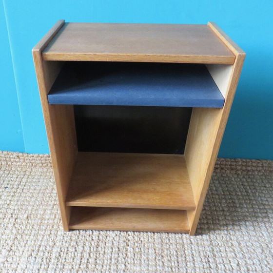 Image 1 of Pair of vintage wall-mounted elm bedside tables, Denmark 1980