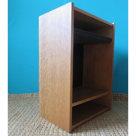 Image 1 of Pair of vintage wall-mounted elm bedside tables, Denmark 1980