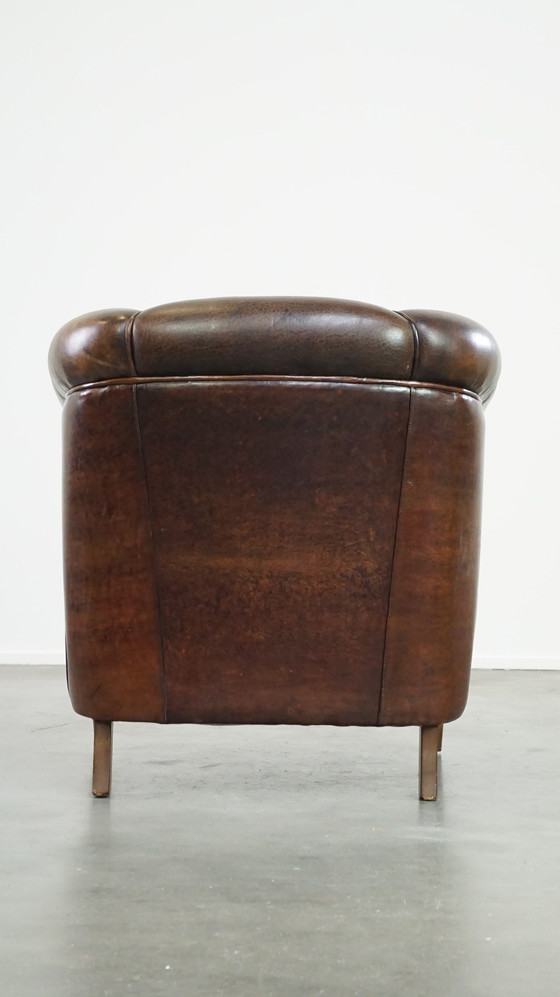 Image 1 of Dark Sheep Leather Club Chair