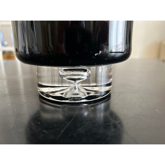 Image 1 of Vintage candlestick in smoked glass, 1970