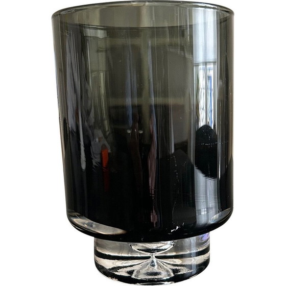 Image 1 of Vintage candlestick in smoked glass, 1970