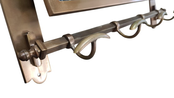 Image 1 of 1 X Hall Coat Rack With Adjustable Mirror, Train Coat Rack