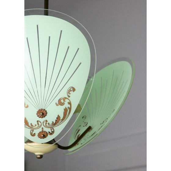 Image 1 of Vintage murano glass hanging lamp, 1950