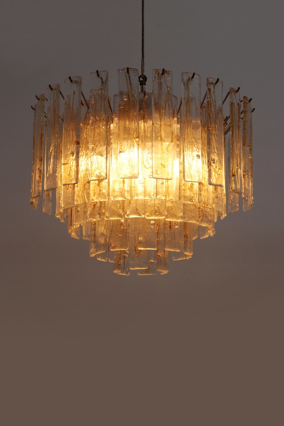 Image 1 of AV Mazzega 1970s Large Murano glass pendant lamp, Italy