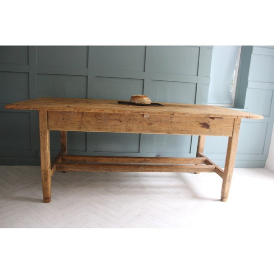 Image 1 of Tavolo da fattoria in pino irlandese d'epoca