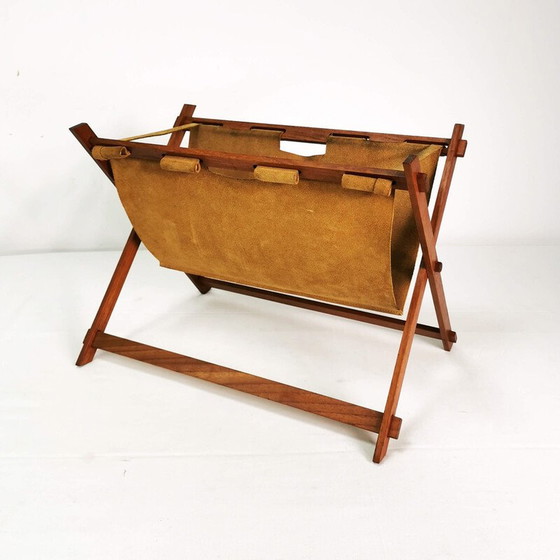 Image 1 of Vintage teak magazine rack, Denmark 1960s