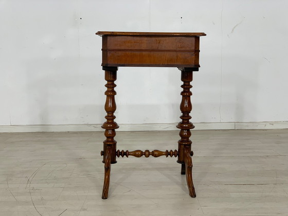 Image 1 of Biedermeier sewing table side table chest of drawers hall table