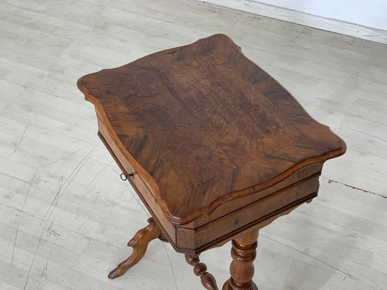 Image 1 of Biedermeier sewing table side table chest of drawers hall table