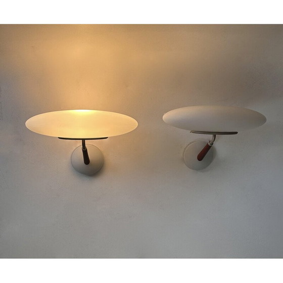 Image 1 of Pair of vintage Pao wall lamp in opaline glass by Matteo Thun for Arteluce, Italy 1990