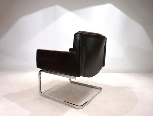 Robert Haussmann Rh201 Leather Armchair For De Sede, 1960