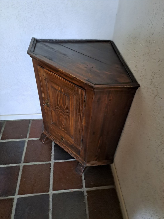 Image 1 of Vintage German Corner Cabinet