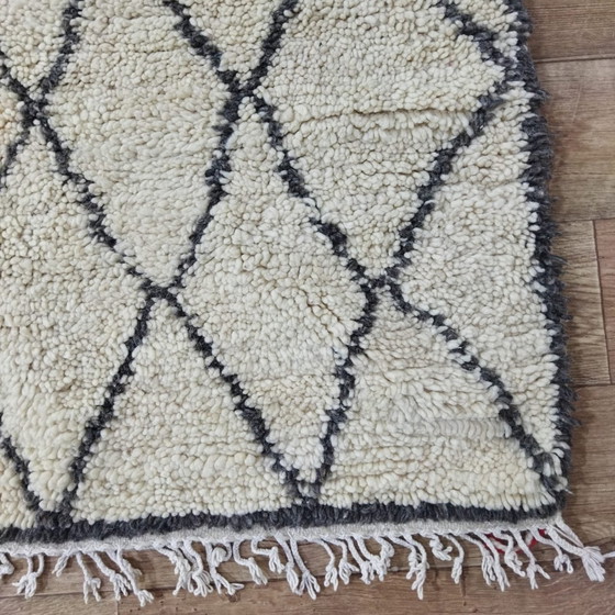 Image 1 of Berber Runner Carpet Black And White - Moroccan Arts And Crafts