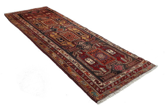 Image 1 of Original hand-knotted Persian carpet Ardebil Old 328 X 109 Cm Top condition