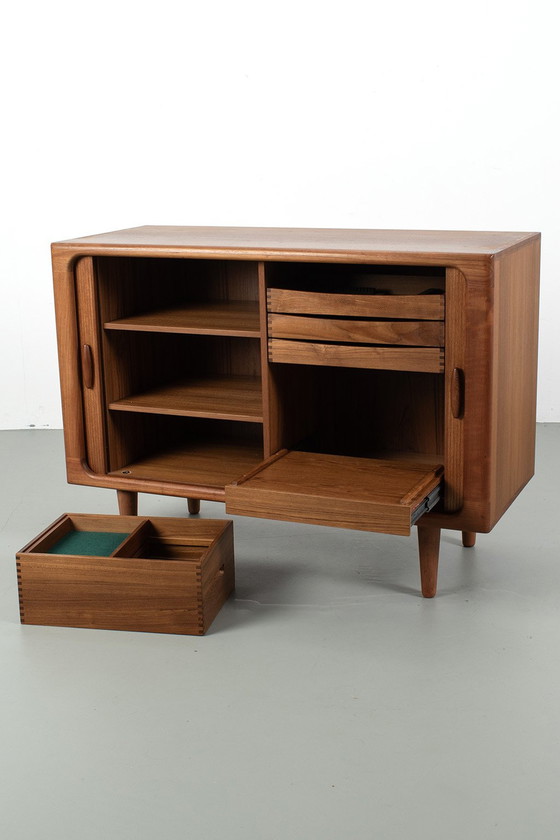 Image 1 of Danish Dyrlund cabinet with tambour doors